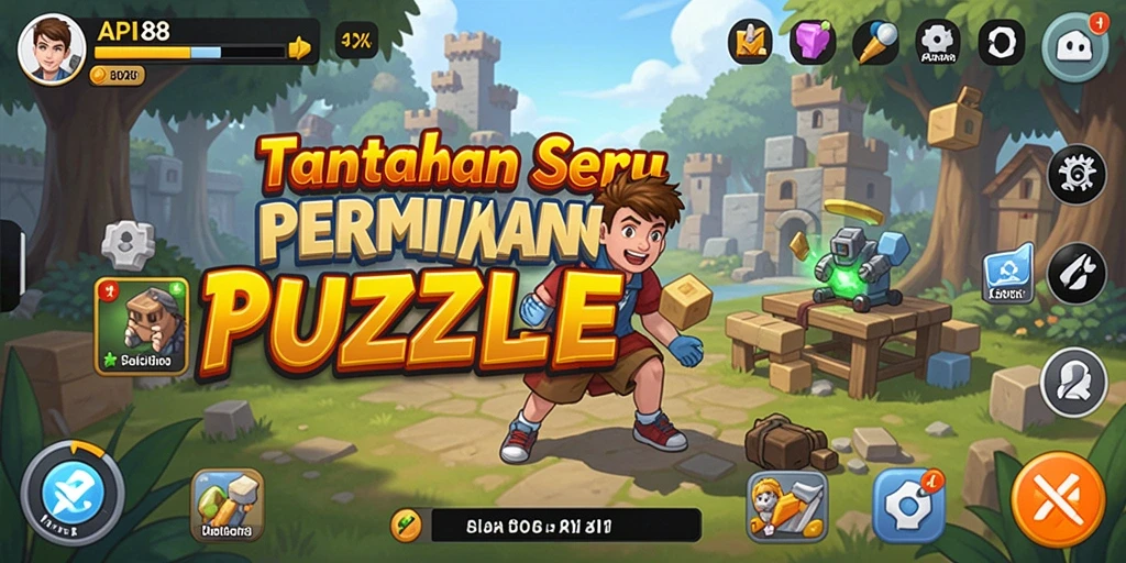 Tampilan gameplay seru dari API88 yang menantang teka-teki.