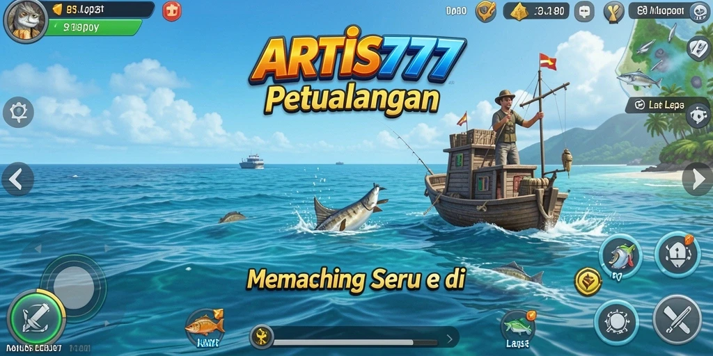 Tampilan gameplay ARTIS777 saat menangkap berbagai jenis ikan.