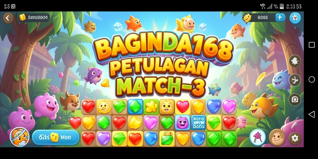 Tampilan gameplay Match-3 yang menakjubkan dari BAGINDA168.
