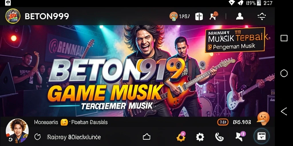 Tangkapan layar gameplay <strong>BETON999</strong> menampilkan pengalaman musik yang mendebarkan.