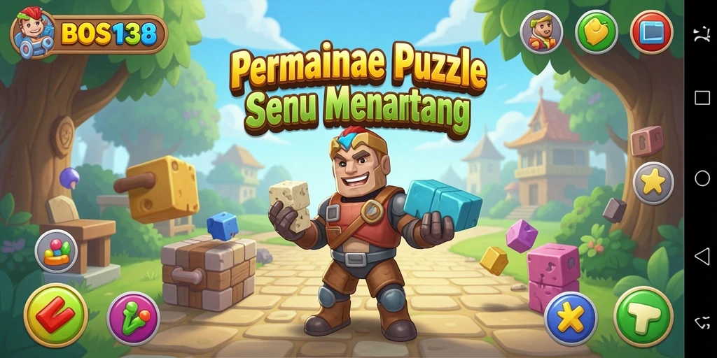 Tampilan gameplay BOS138 yang penuh warna dan menantang.