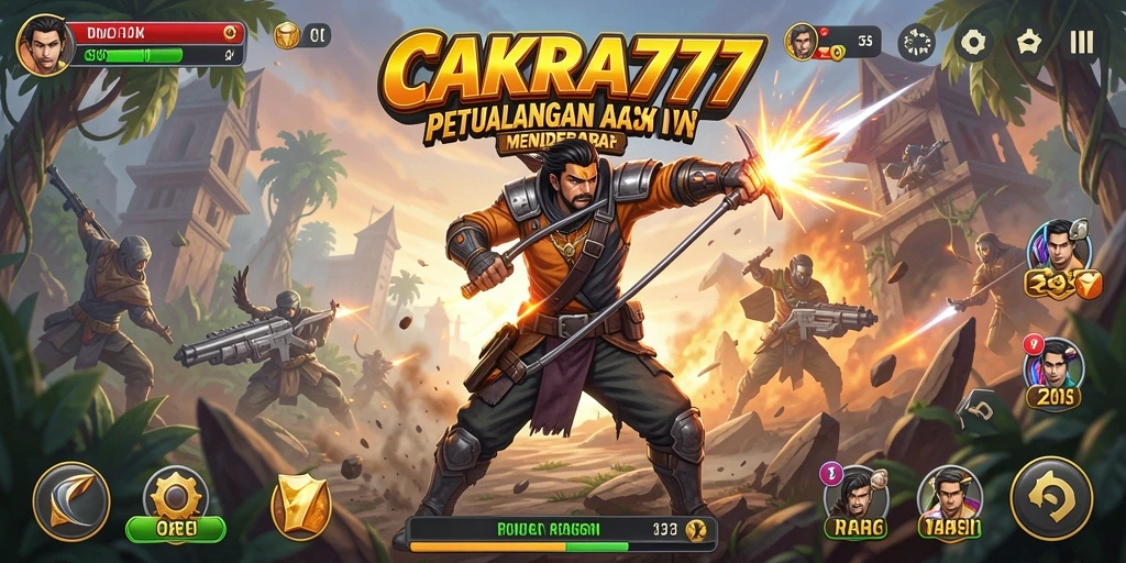Tampilan gameplay mendebarkan dalam CAKRA777 dengan aksi yang cepat.