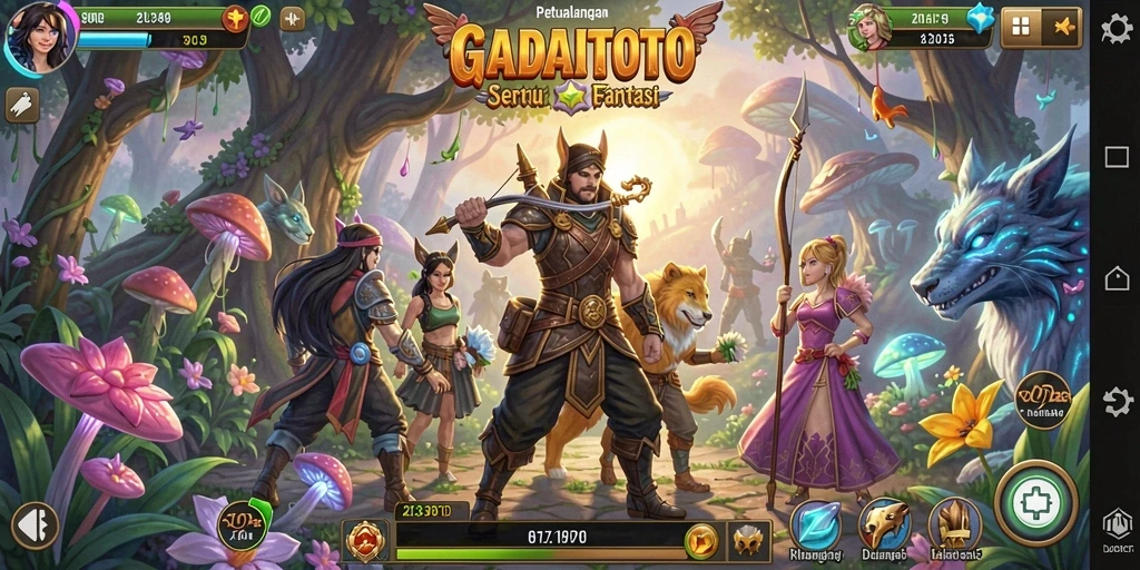 Screenshot gameplay GADAITOTO menampilkan keindahan dunia petualangan yang menantang.