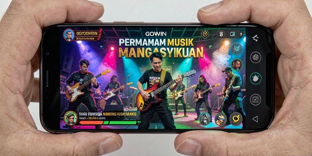 Tampilan gameplay GOWIN yang seru dengan berbagai efek visual.