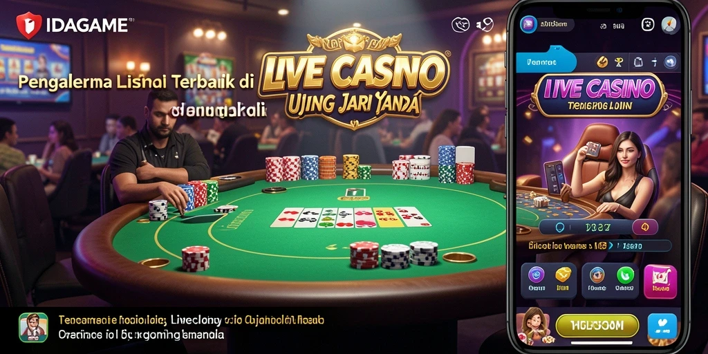 Tampilan gameplay Live Casino IDAGAME yang menarik dan interaktif.