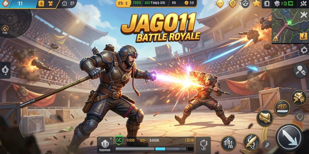 Gameplay seru JAGO11 di arena Battle Royale