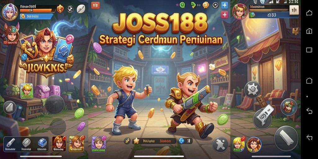 Tangkapan layar gameplay JOSS188 menampilkan strategi tim yang intens.