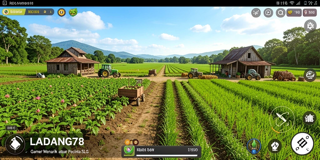 Tampilan menarik dari gameplay LADANG78 saat mengelola ladang.