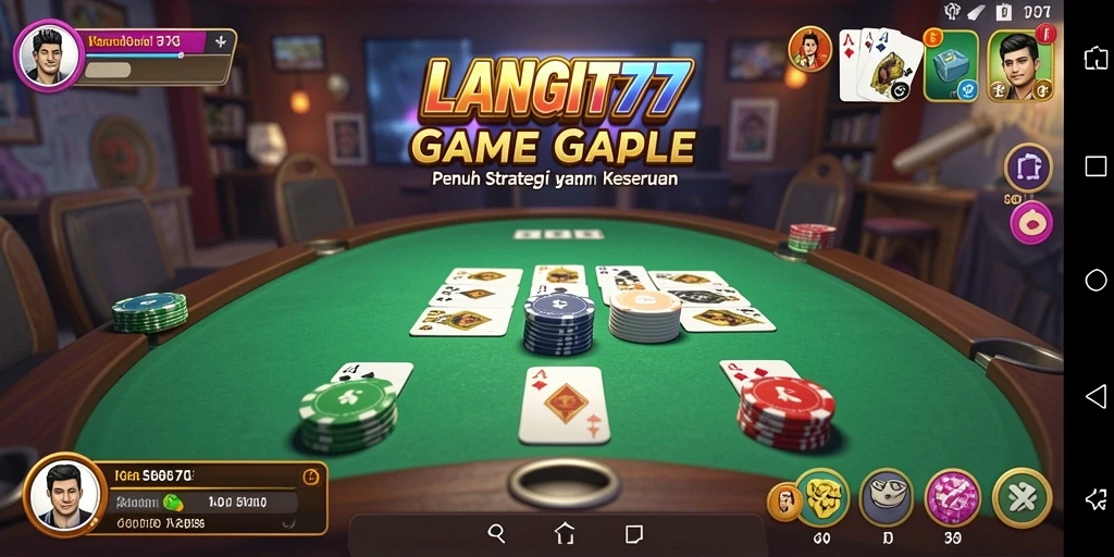 Screenshot permainan LANGIT77 menampilkan keseruan bermain Gaple.