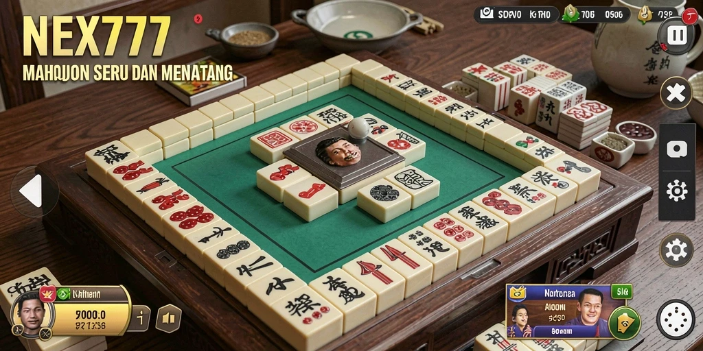 Screenshot NEX777 menampilkan gameplay Mahjong yang seru dan mengasyikkan.