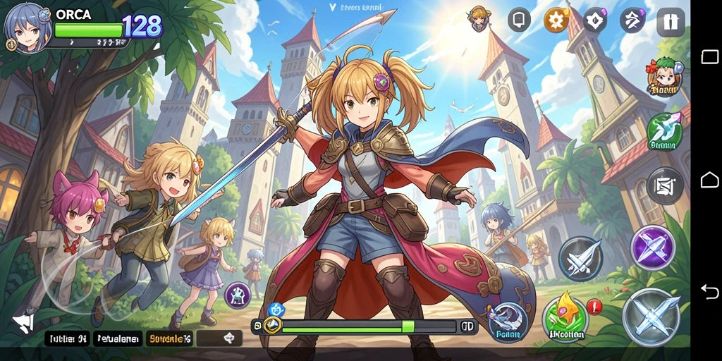 Screenshot menampilkan karakter anime dalam aksi bertempur.