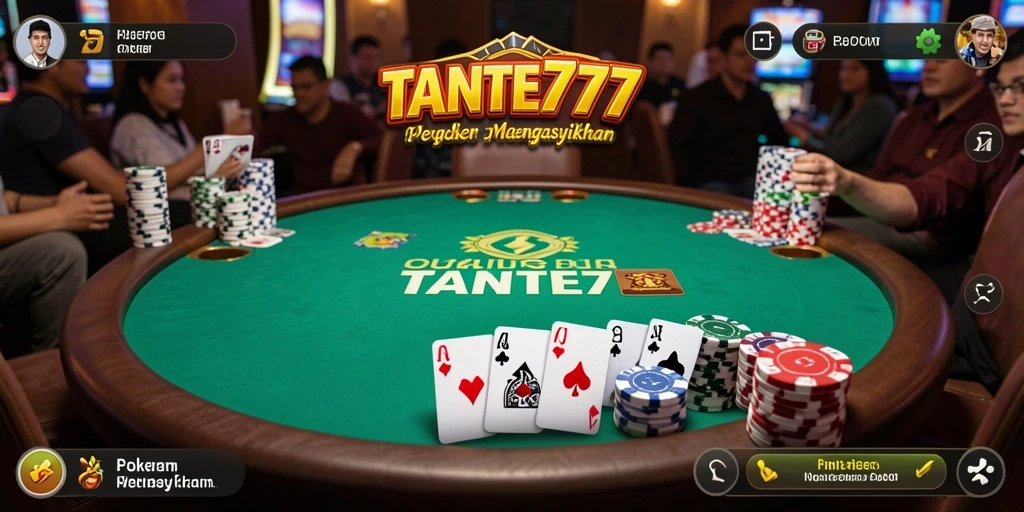 Screenshot permainan TANTE777 menampilkan gameplay Poker yang menyenangkan.