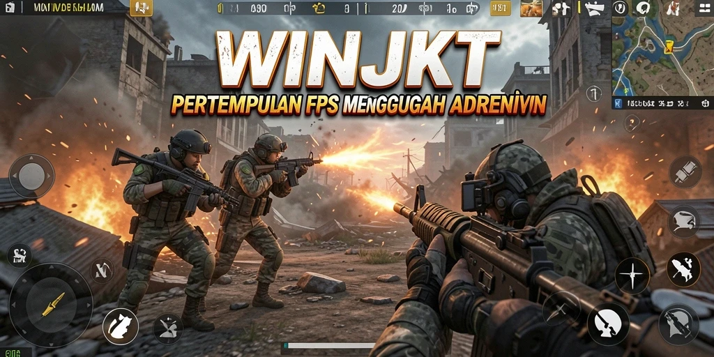 Tangkapan layar gameplay WINJKT yang menampilkan aksi pertempuran intens.