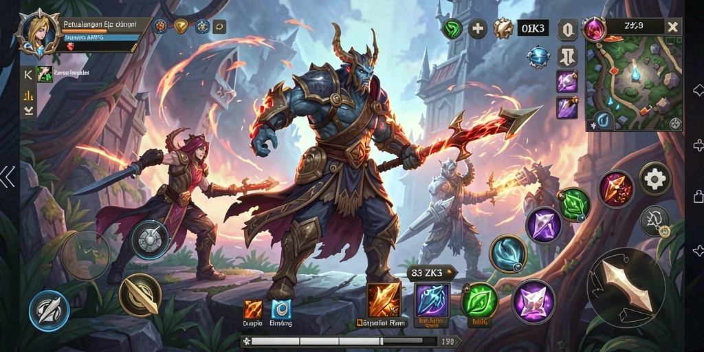 Screenshot menampilkan aksi pertarungan seru dalam ZK3.